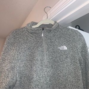 Large North Face Green/Heather Gray Pullover